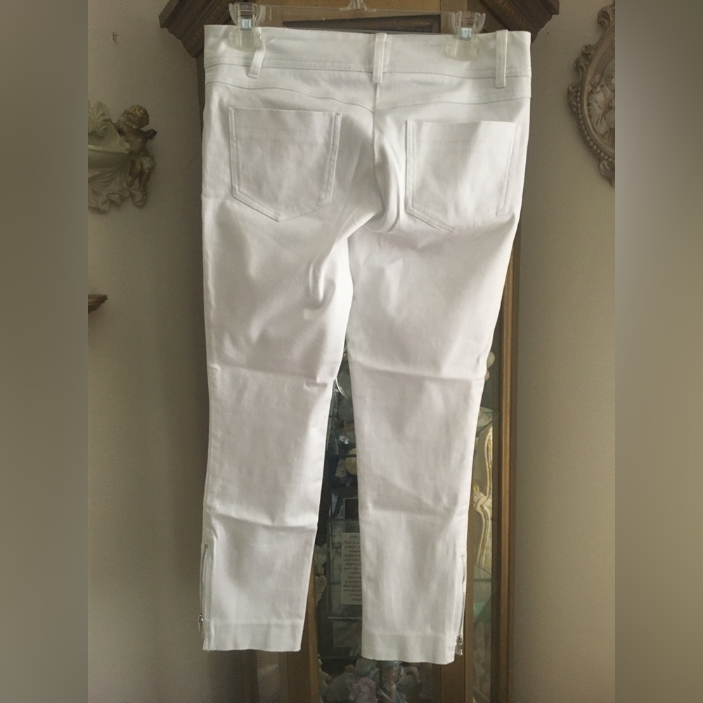 Cache Like New White Jeans Side Zipper Size 2 - image 3